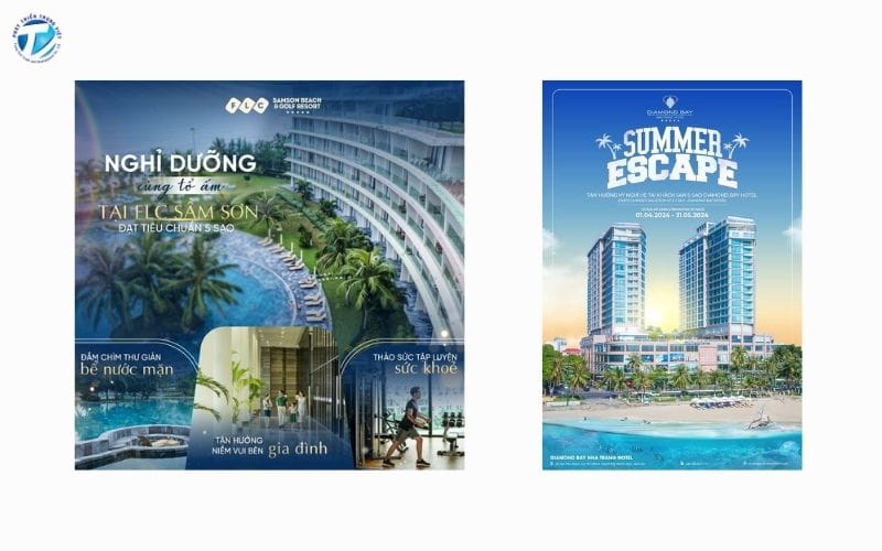 Poster khách sạn biển, nghỉ dưỡng